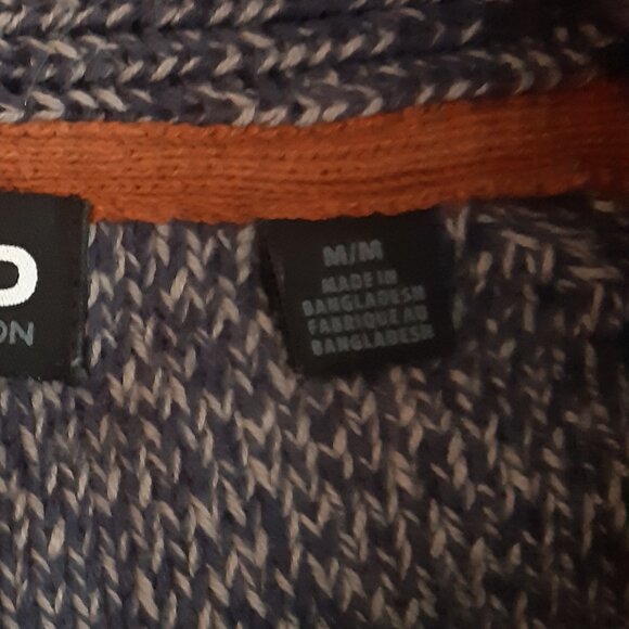 Kenneth Cole Unlisted SZ M Mock Neck 4 Button Pullover Blue Men's Cotton Sweater - Picture 14 of 15